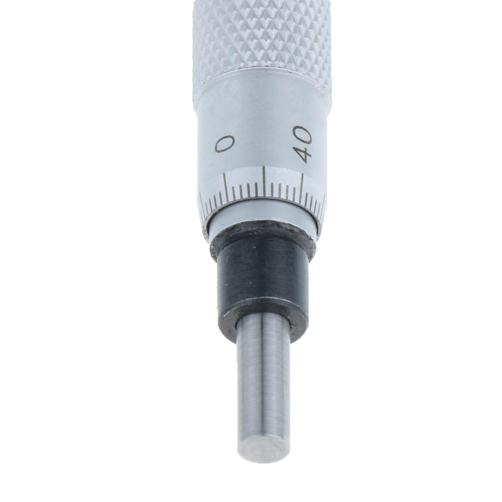 Micrometer Head Stop Spindle Lock, Metric, Flat Face, 0-6.5mm, graduation: 0.01 mm, with a clear scale