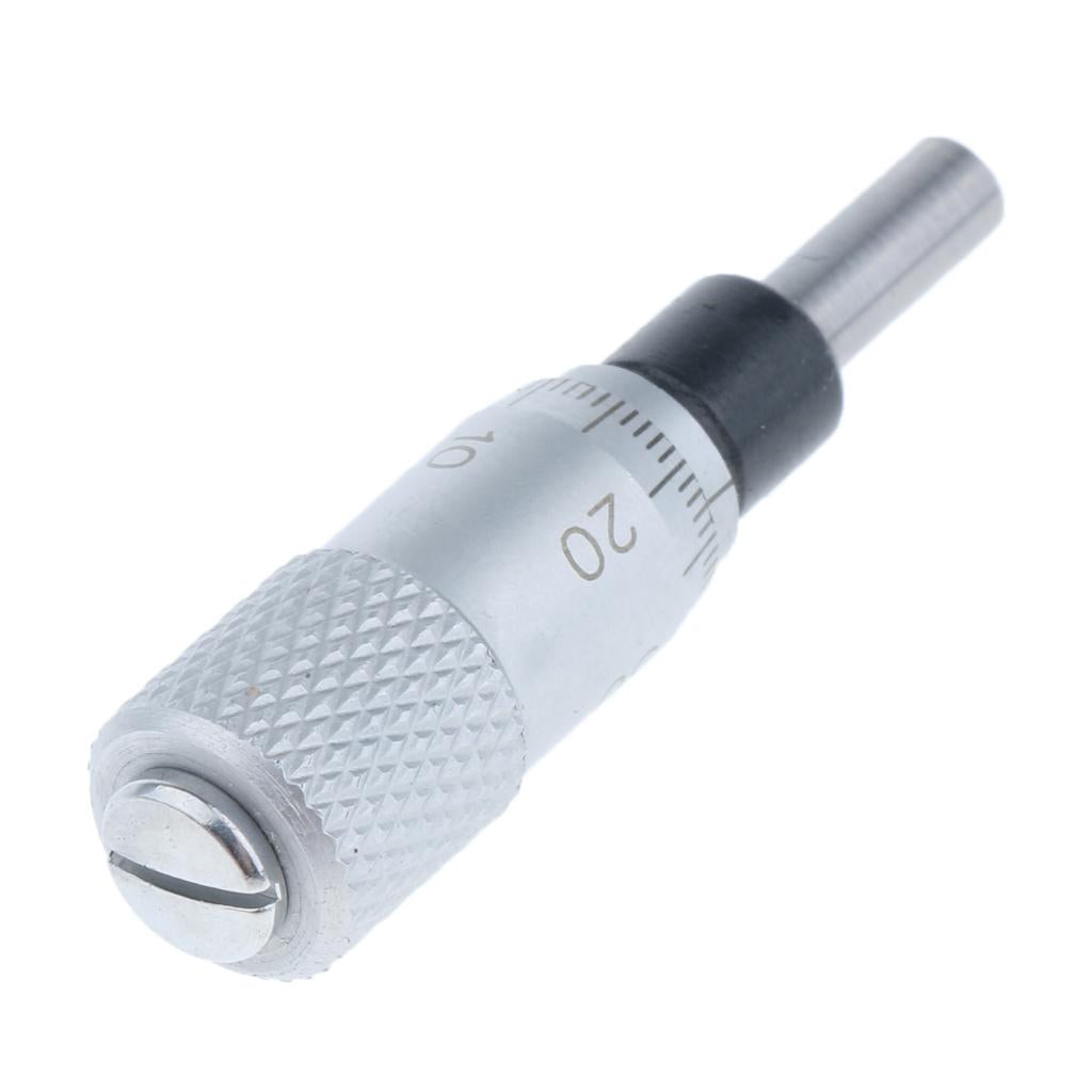 Micrometer Head Stop Spindle Lock, Metric, Flat Face, 0-6.5mm, graduation: 0.01 mm, with a clear scale