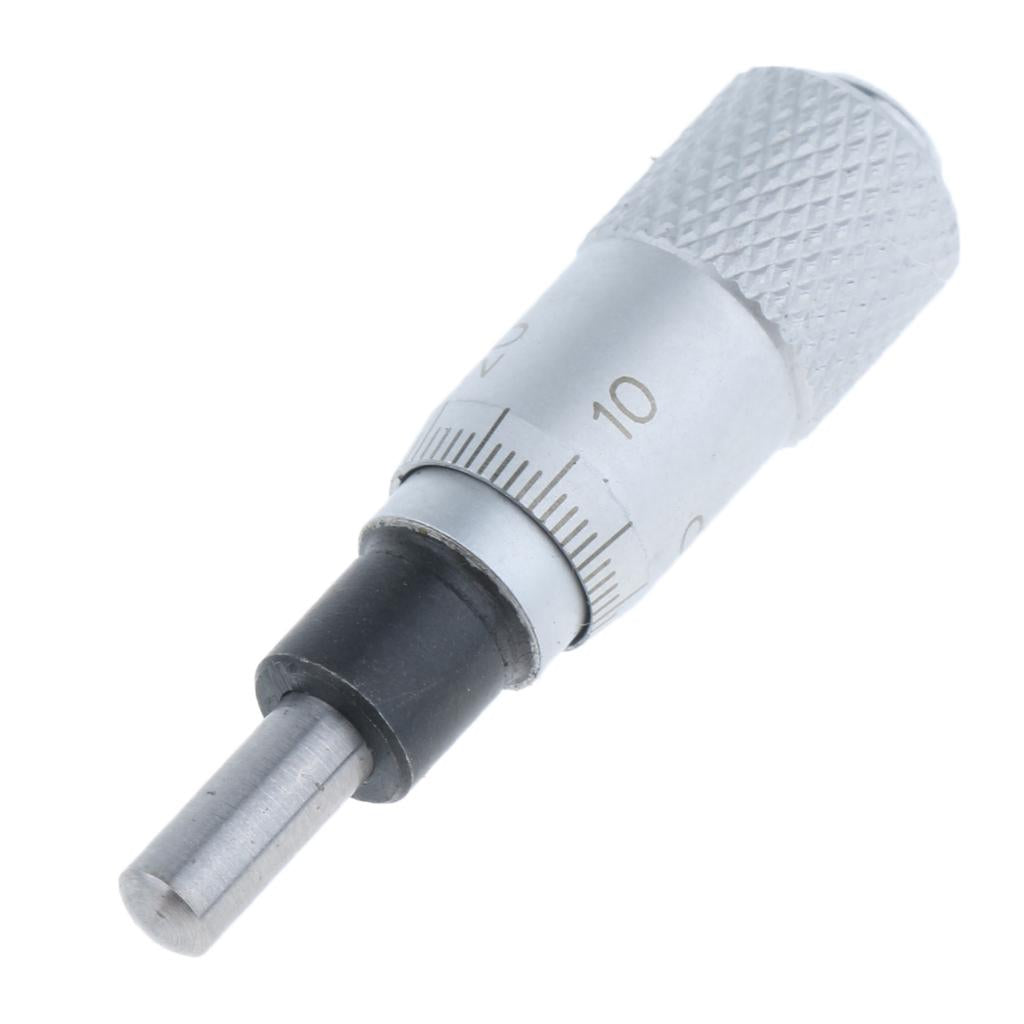 0-6.5mm 0.01 Micrometer Head Stop Spindle Lock, Metric, Spherical Face