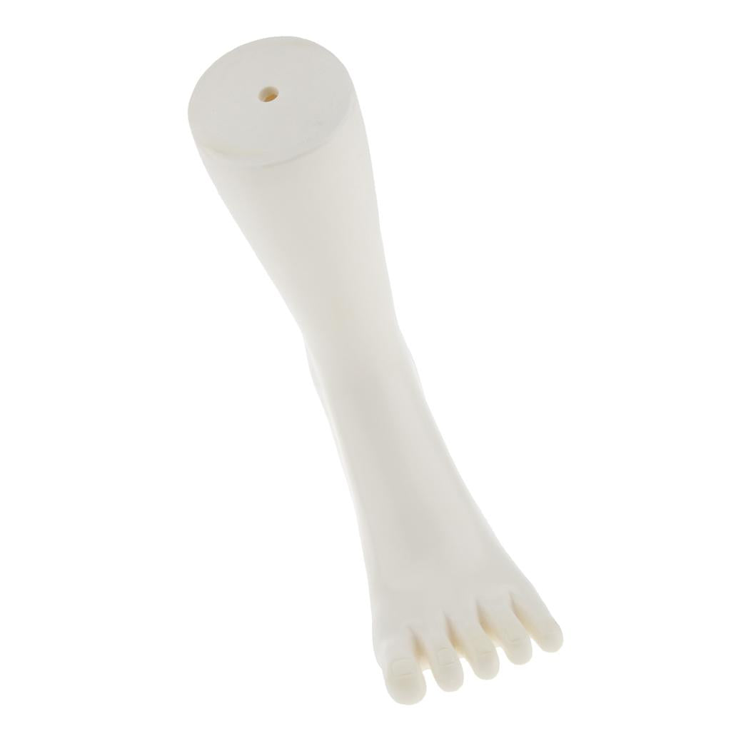 Plastic Foot Model Mannequin for Socks Shoes Anklet Display White-Left