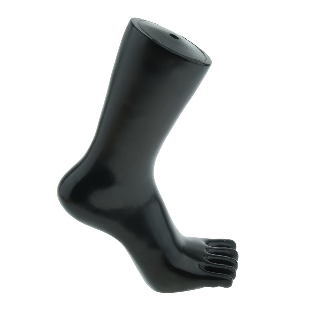 Plastic Foot Model Mannequin for Socks Shoes Anklet Display Black-Right