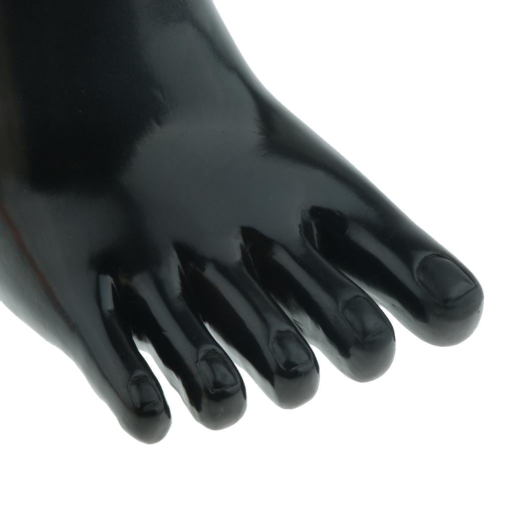 Plastic Foot Model Mannequin for Socks Shoes Anklet Display Black-Right