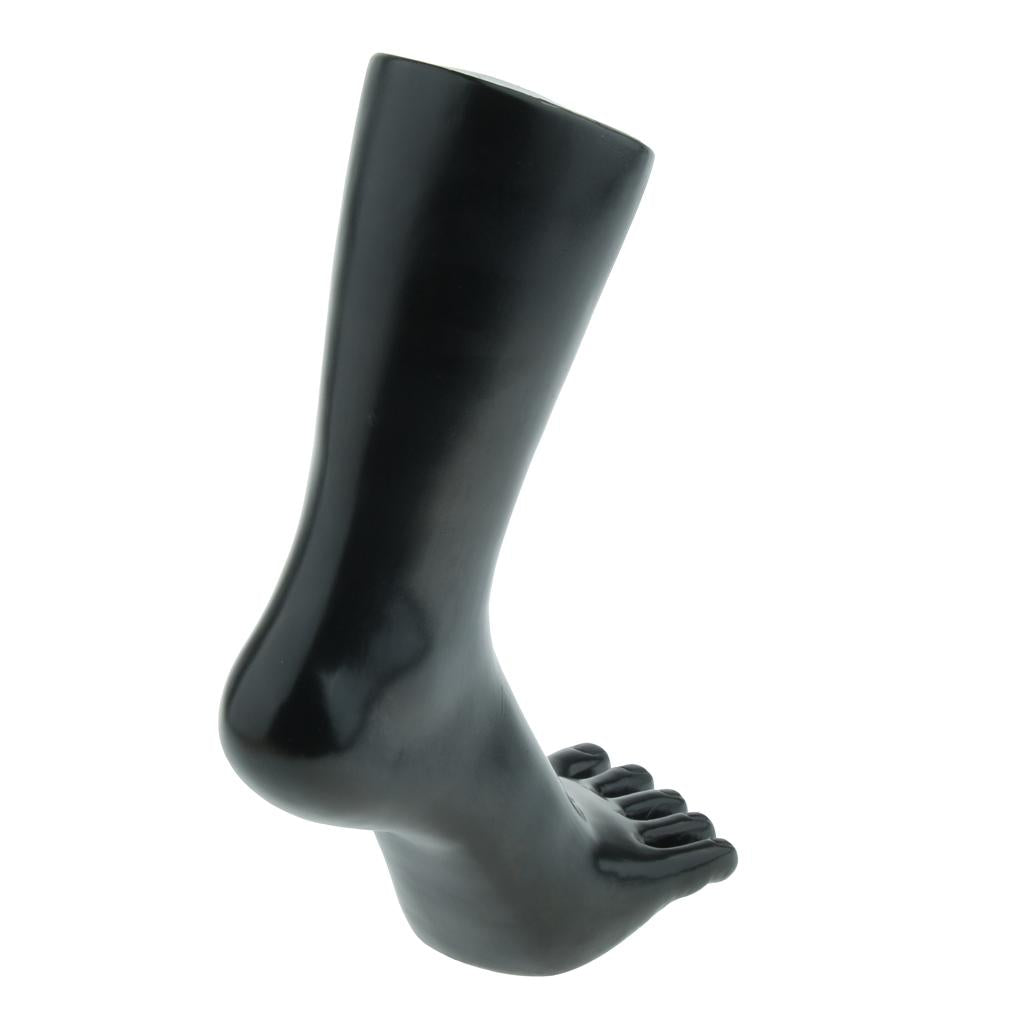 Plastic Foot Model Mannequin for Socks Shoes Anklet Display Black-Right