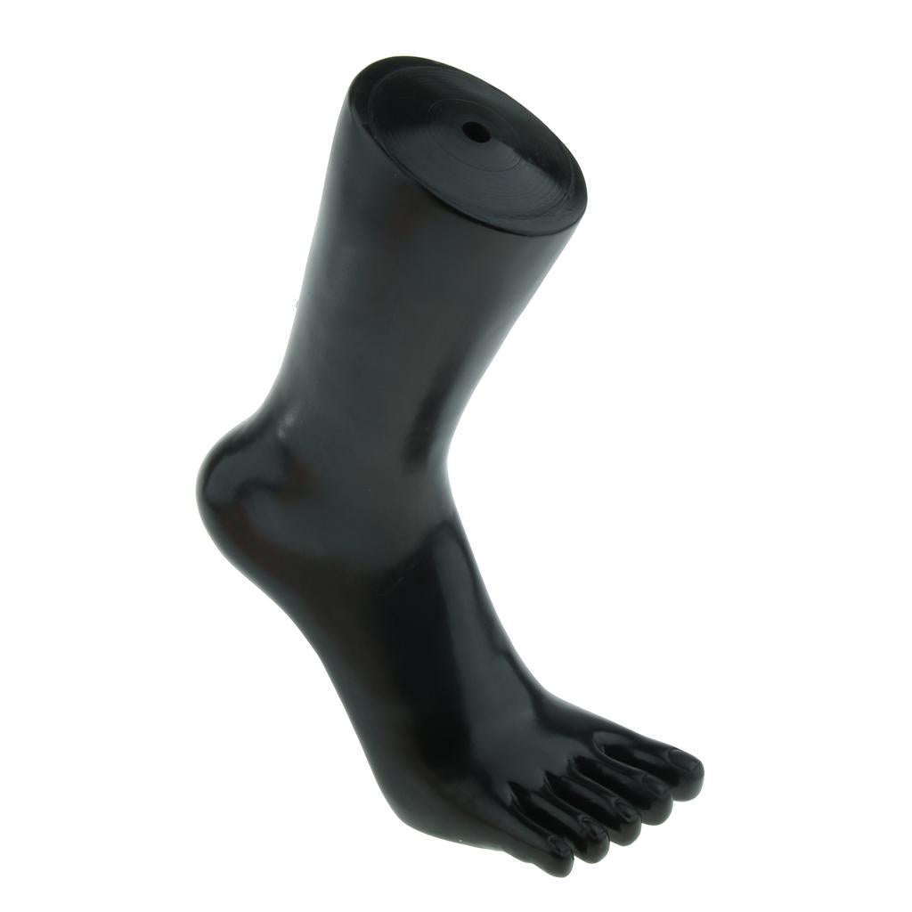 Plastic Foot Model Mannequin for Socks Shoes Anklet Display Black-Right