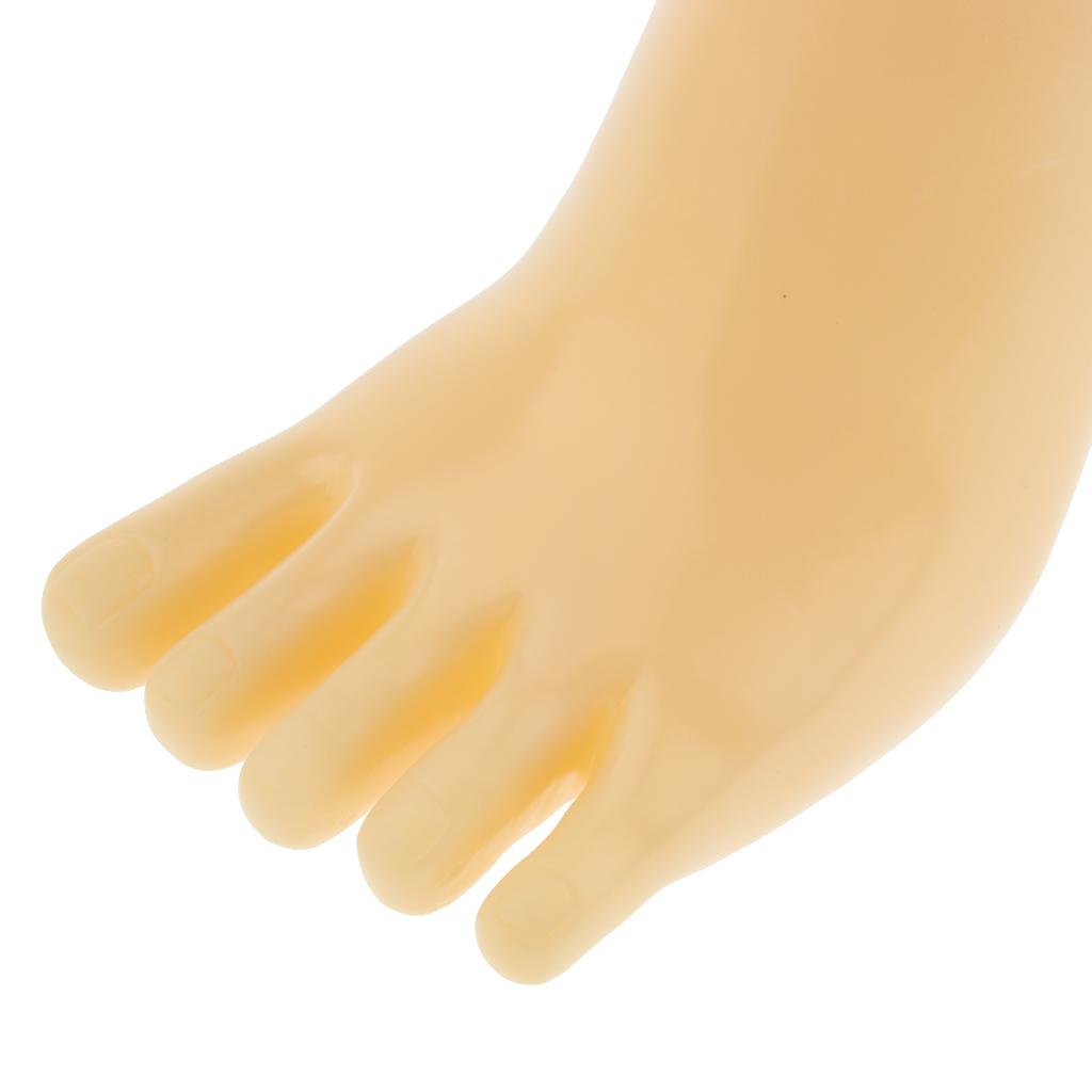 Plastic Foot Model Mannequin for Socks Shoes Anklet Display Skin Color-Left