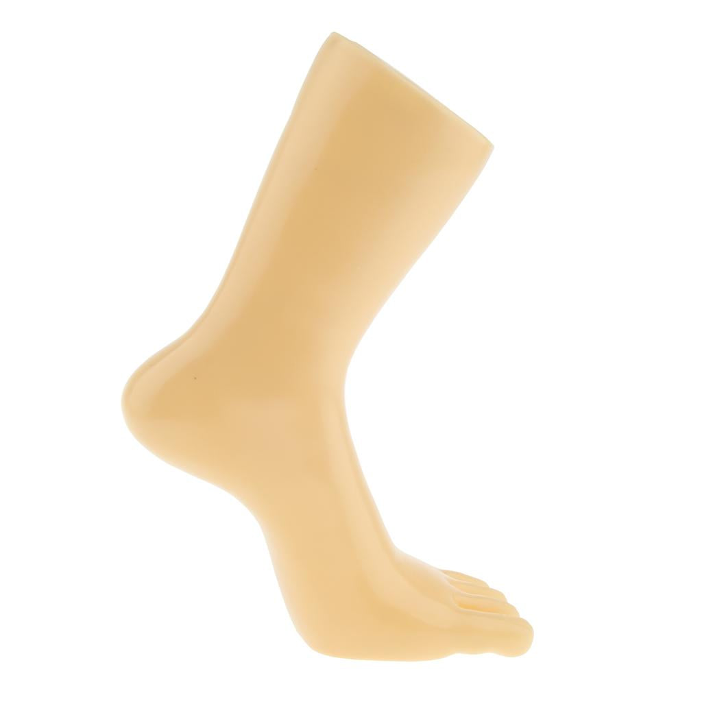 Plastic Foot Model Mannequin for Socks Shoes Anklet Display Skin Color-Left