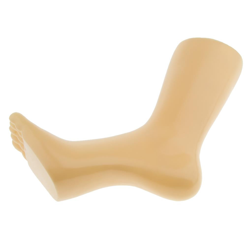 Plastic Foot Model Mannequin for Socks Shoes Anklet Display Skin Color-Left