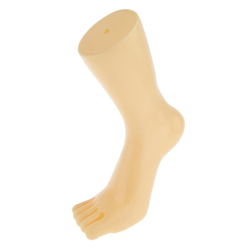 Plastic Foot Model Mannequin for Socks Shoes Anklet Display Skin Color-Right