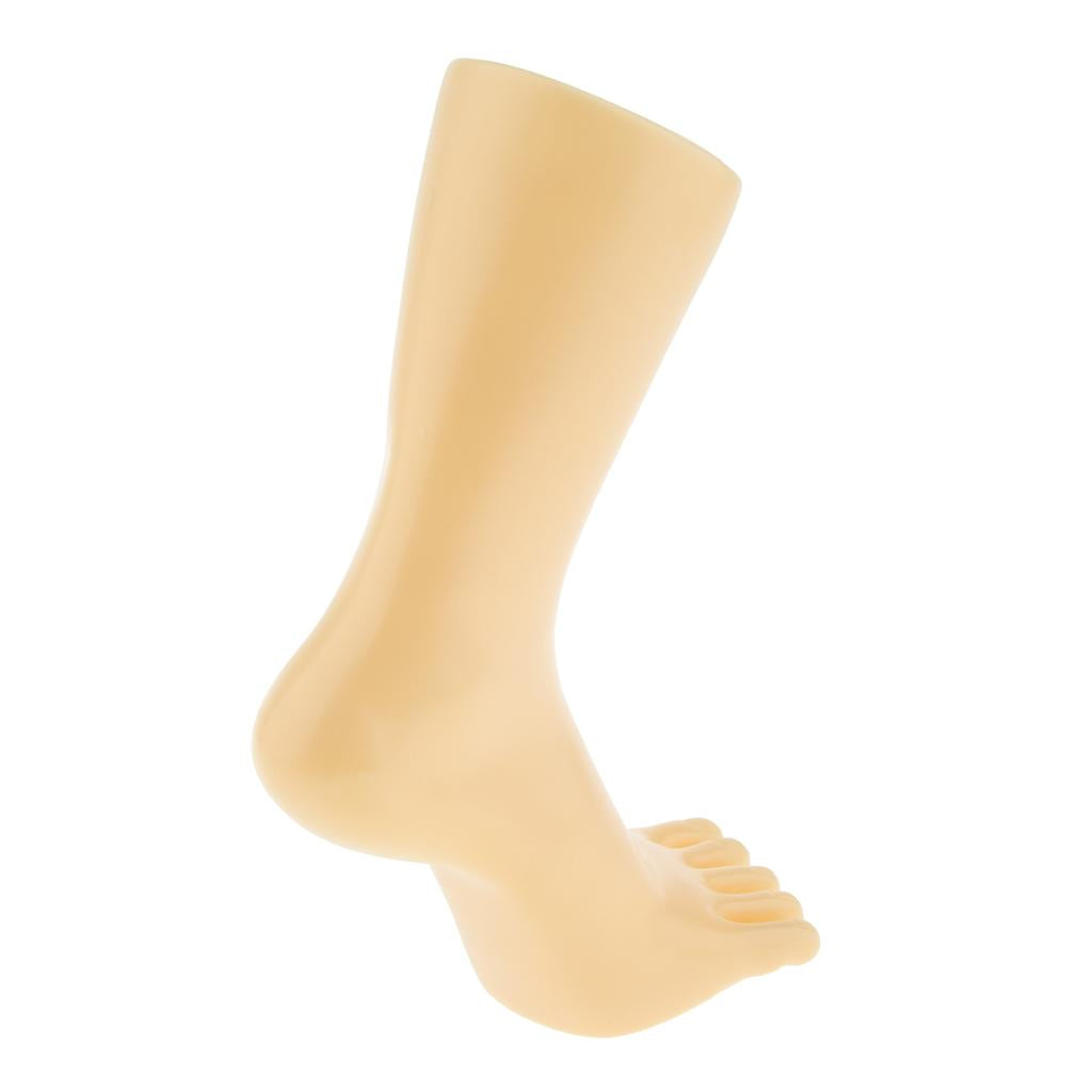 Plastic Foot Model Mannequin for Socks Shoes Anklet Display Skin Color-Right