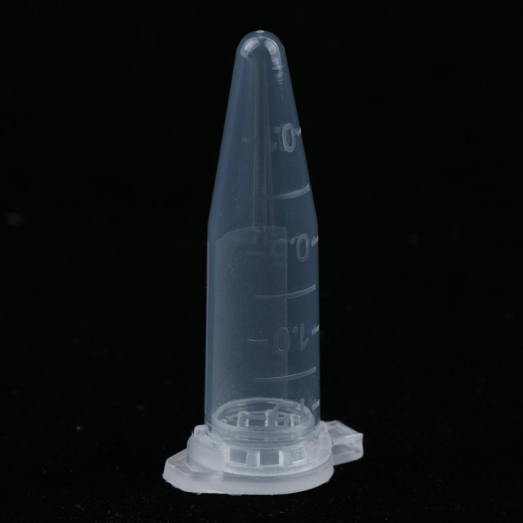 500 Pieces 1.5ml Graduated Micro Centrifuge Test Tube Vial with Snap Cap