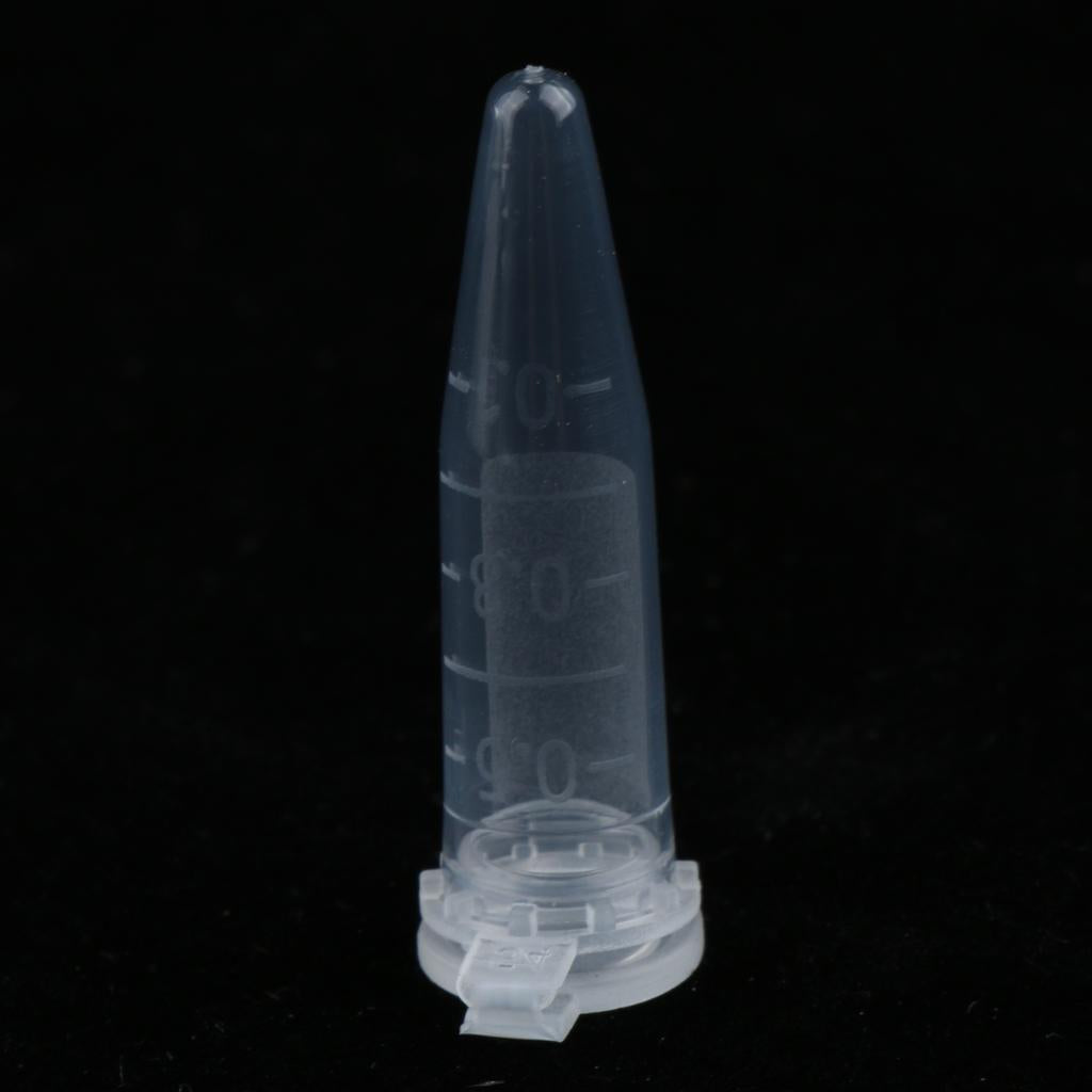 1000 Pieces 0.5ml Graduated Micro Centrifuge Test Tube Vial with Snap Cap
