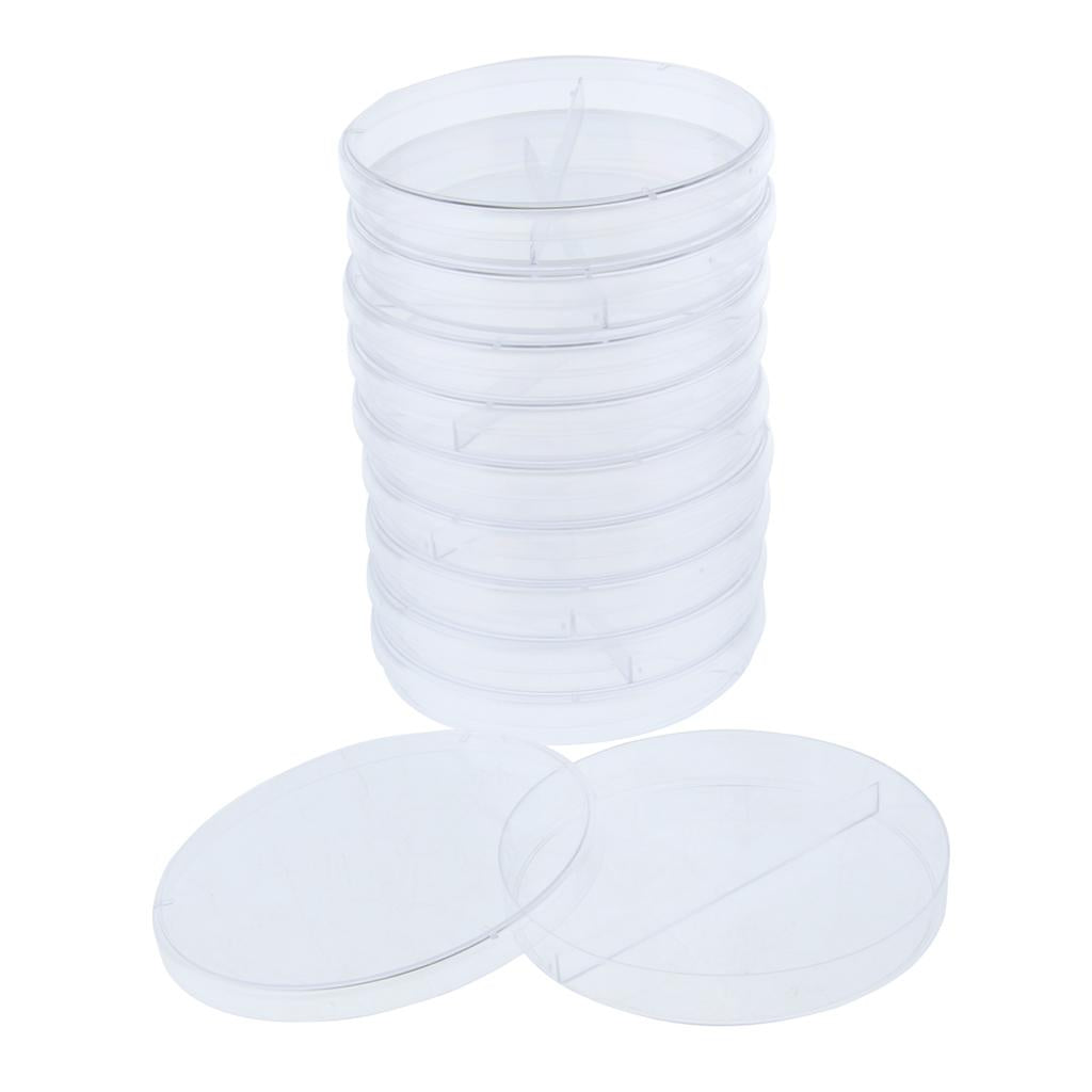 Lab Plastic Petri Dish Sterile Cell Tissue Culture Dish & Lid 90mm 2 Grids