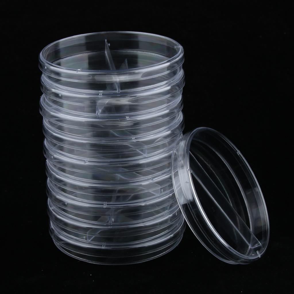Lab Plastic Petri Dish Sterile Cell Tissue Culture Dish & Lid 90mm 2 Grids