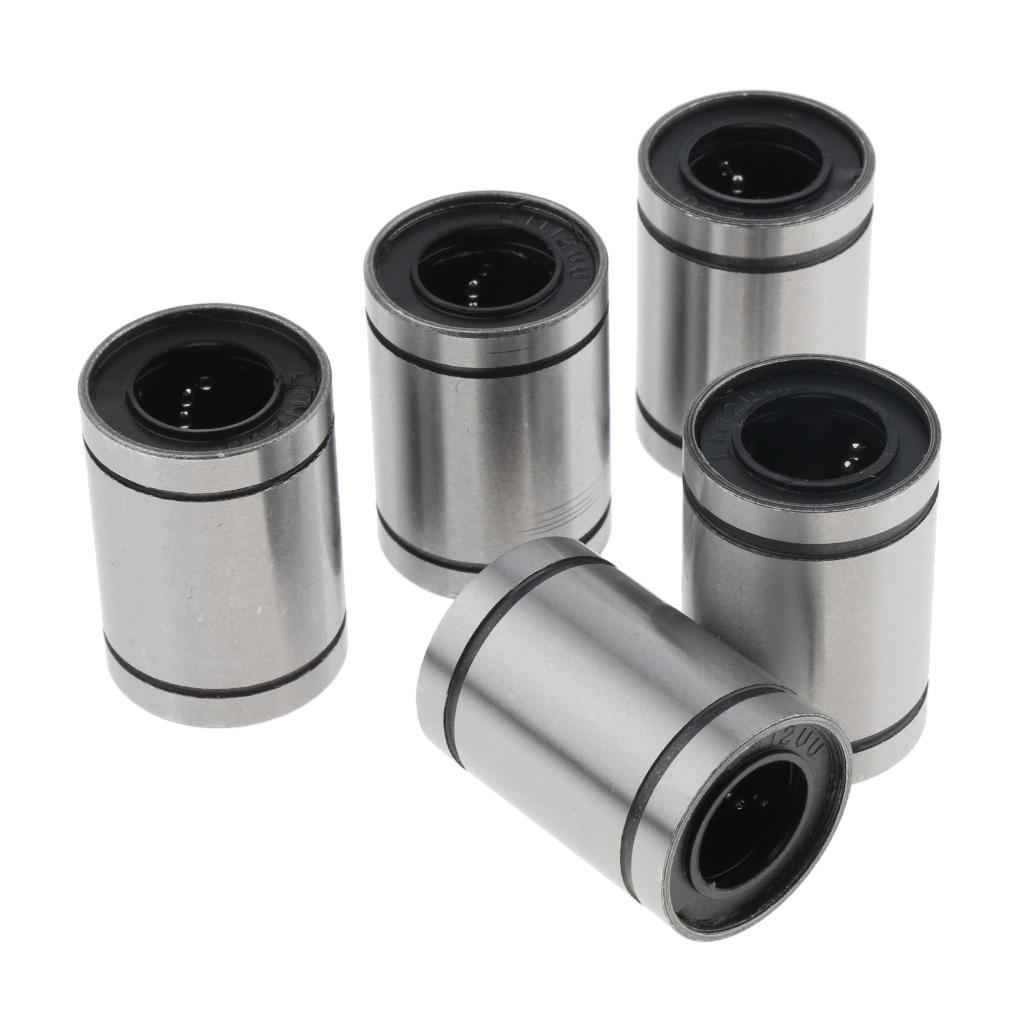 Linear Motion Ball Bushing Bearings 3mm to 20mm LM12UU 5PCS