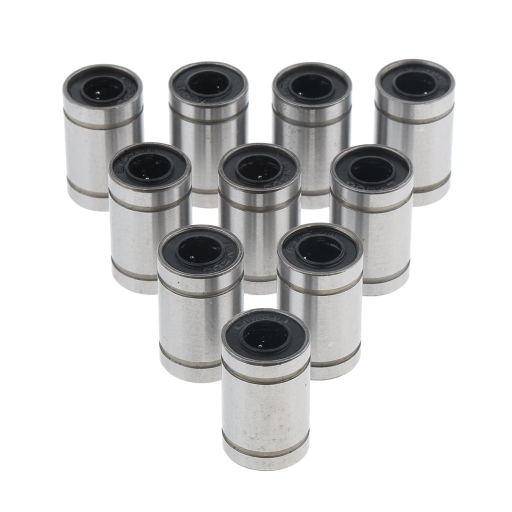 Linear Motion Ball Bushing Bearings 3mm to 20mm LM6UU 10PCS