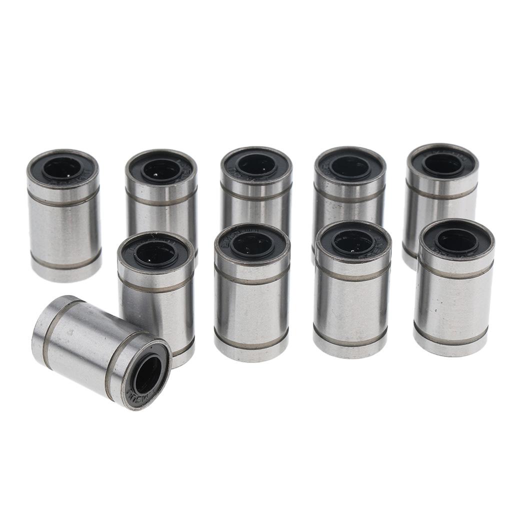 Linear Motion Ball Bushing Bearings 3mm to 20mm LM6UU 10PCS