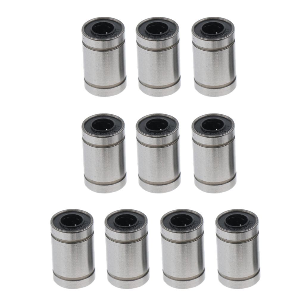 Linear Motion Ball Bushing Bearings 3mm to 20mm LM6UU 10PCS