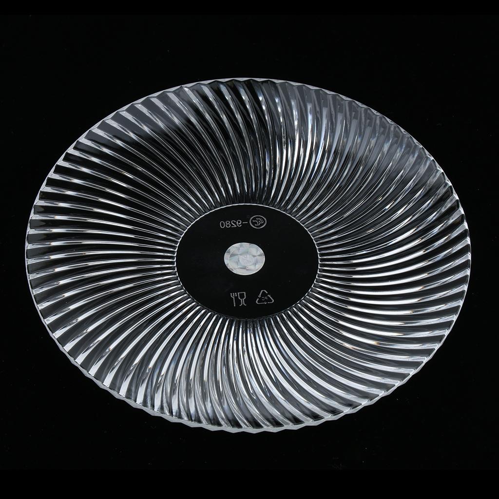 Round Clear Dish Plate Food Serving Tray Flat Acrylic Fruit Platter 15cm
