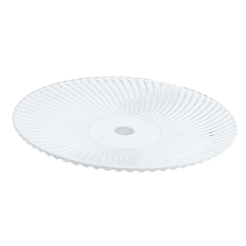 Round Clear Dish Plate Food Serving Tray Flat Acrylic Fruit Platter 15cm