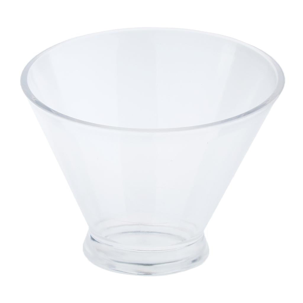 Clear Oblique Acrylic Vegetable Fruit Salad Serving Bowl KTV Restaurant L