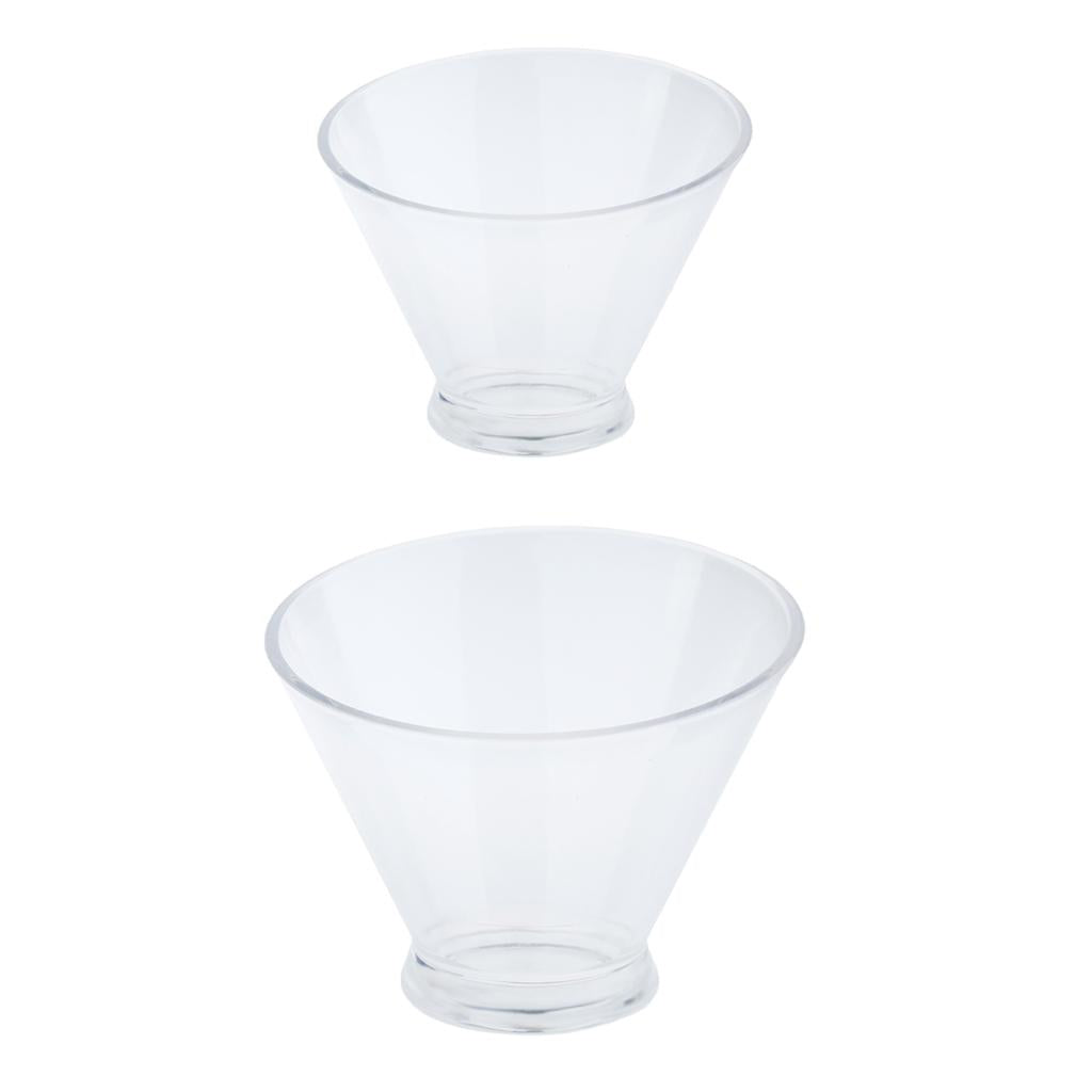 Clear Oblique Acrylic Vegetable Fruit Salad Serving Bowl KTV Restaurant L