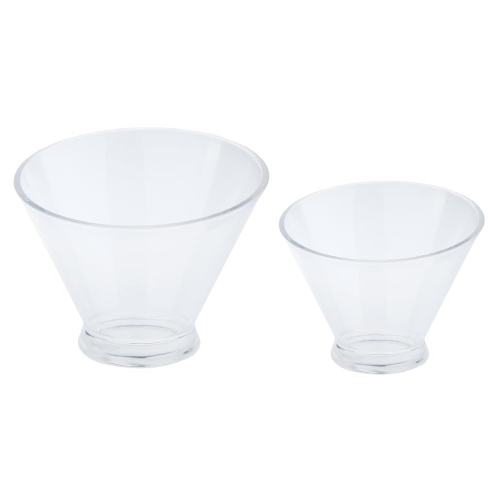 Clear Oblique Acrylic Vegetable Fruit Salad Serving Bowl KTV Restaurant L