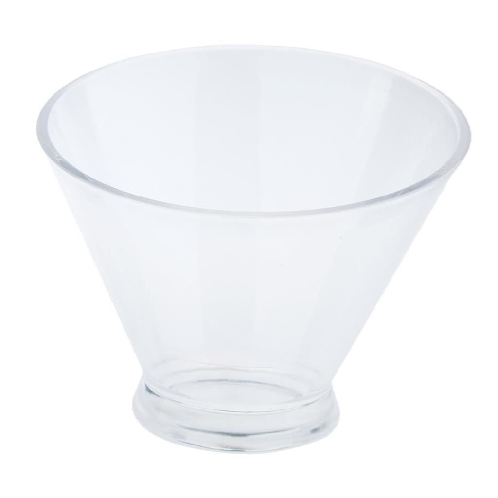 Clear Oblique Acrylic Vegetable Fruit Salad Serving Bowl KTV Restaurant M