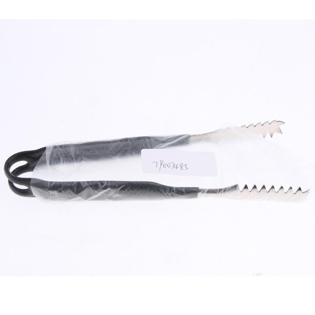 Stainless Steel Kitchen Grill Ice Tongs w/ Silicone Anti slip Handle 8 Inch