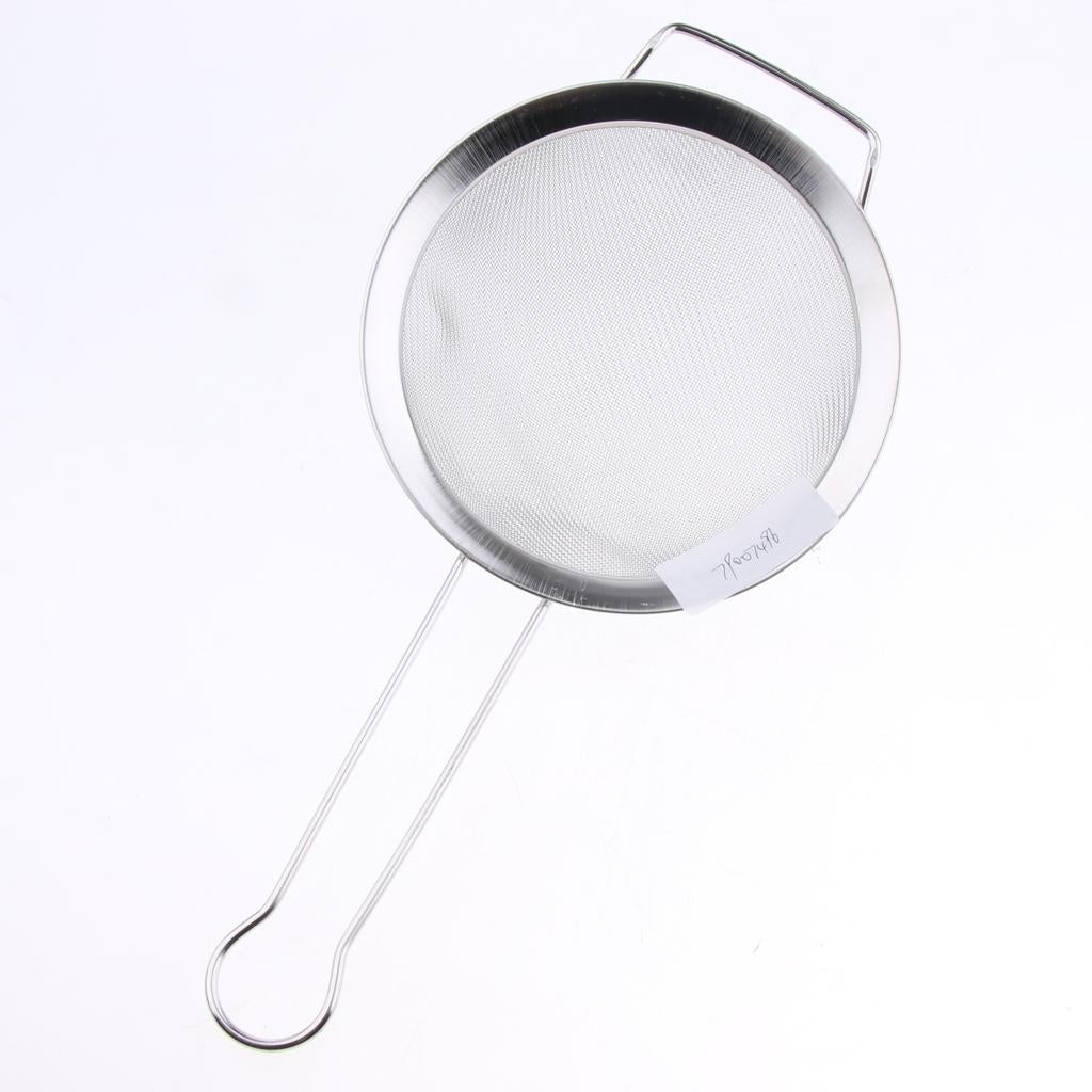 Fat Skimmer Spoon, Stainless Steel Fine Mesh Sift Strainer with Handle 15cm