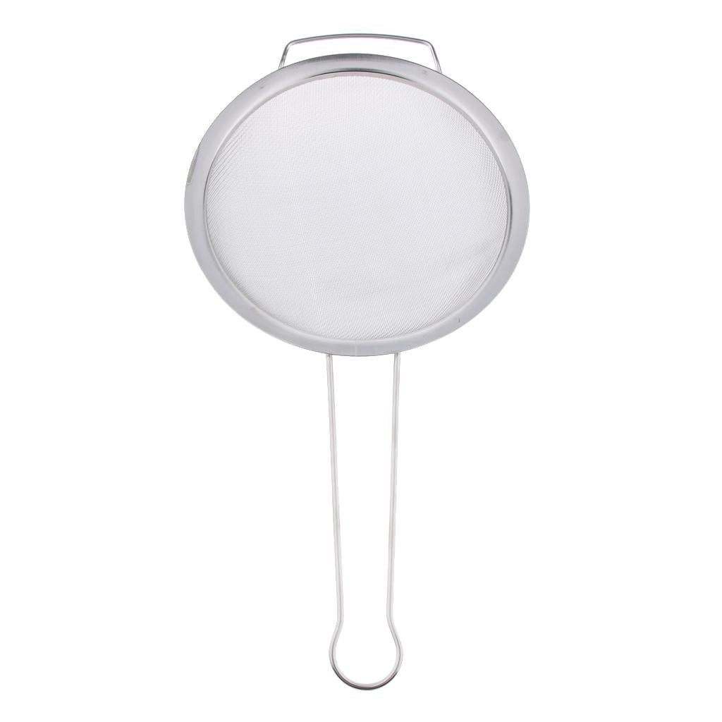 Fat Skimmer Spoon, Stainless Steel Fine Mesh Sift Strainer with Handle 20cm