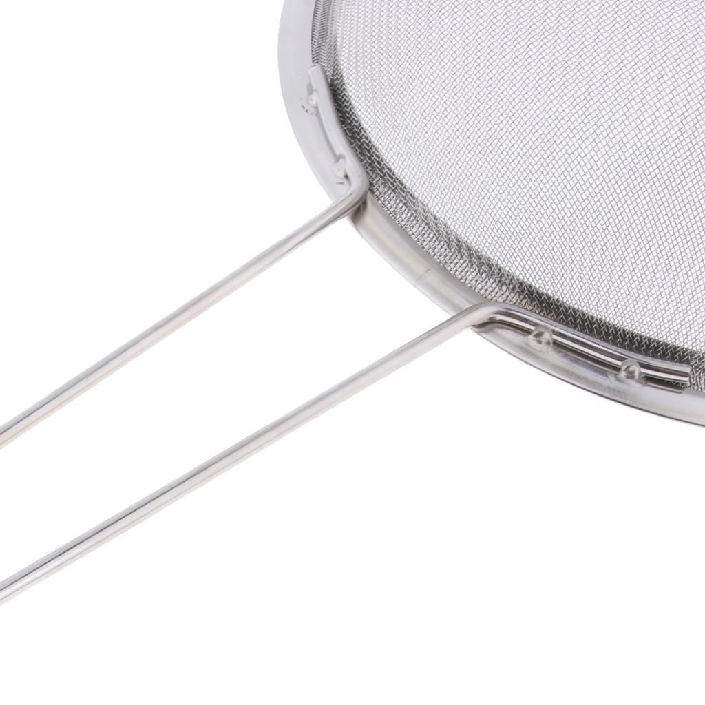 Fat Skimmer Spoon, Stainless Steel Fine Mesh Sift Strainer with Handle 20cm