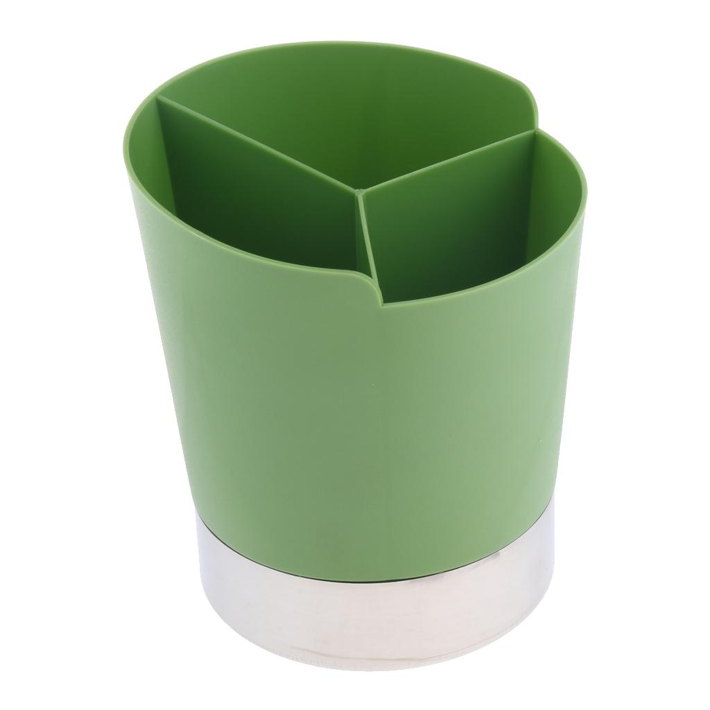 Straw Dispenser Holder 3 Compartments Plastic Straw Dispenser Green