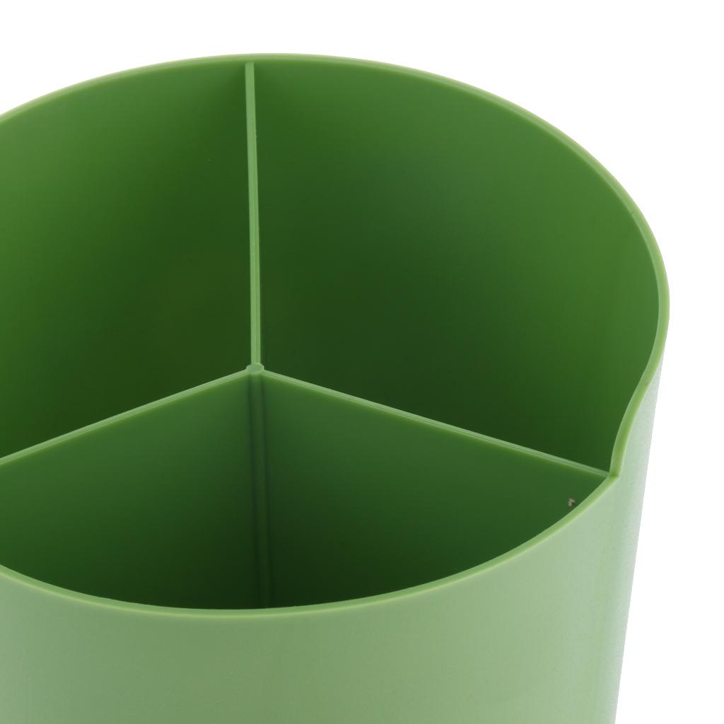 Straw Dispenser Holder 3 Compartments Plastic Straw Dispenser Green