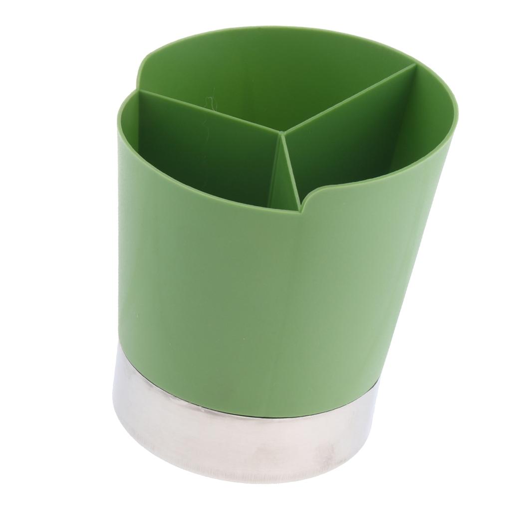 Straw Dispenser Holder 3 Compartments Plastic Straw Dispenser Green