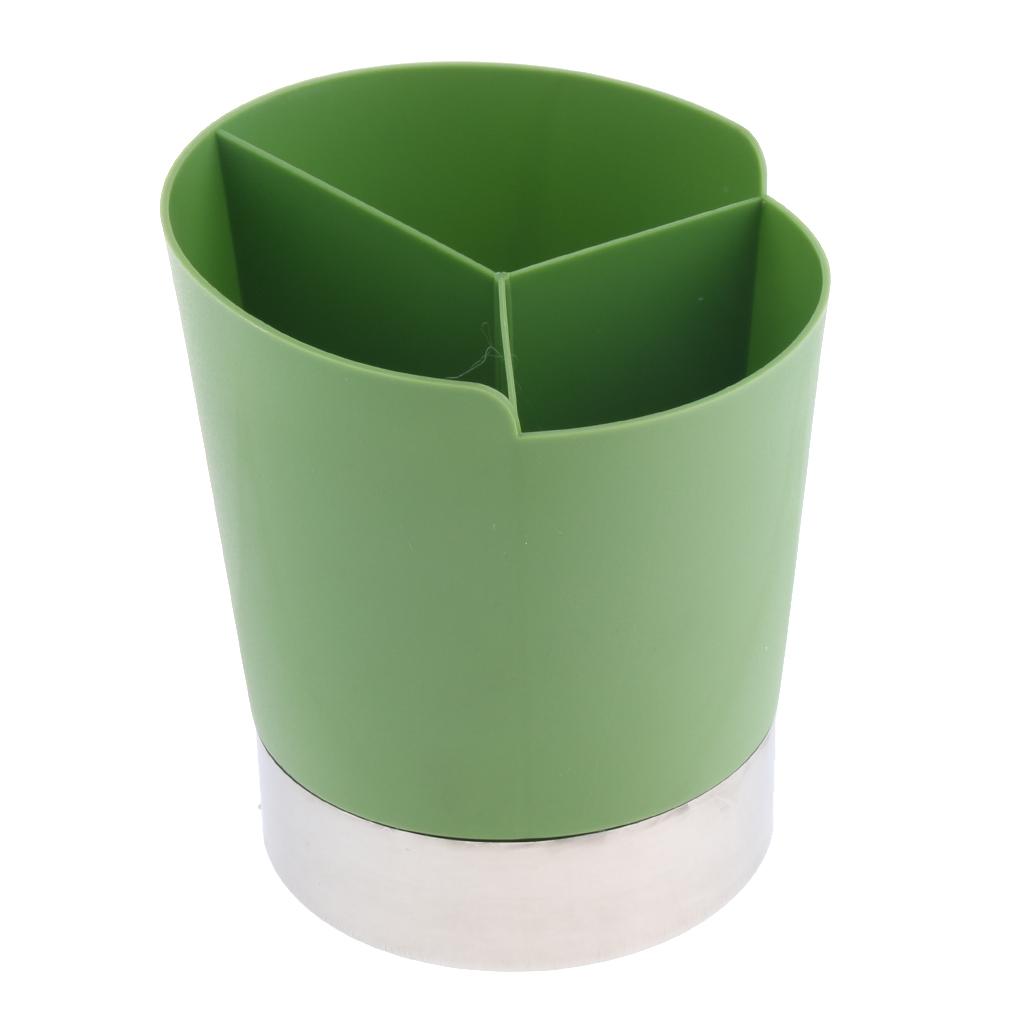 Straw Dispenser Holder 3 Compartments Plastic Straw Dispenser Green