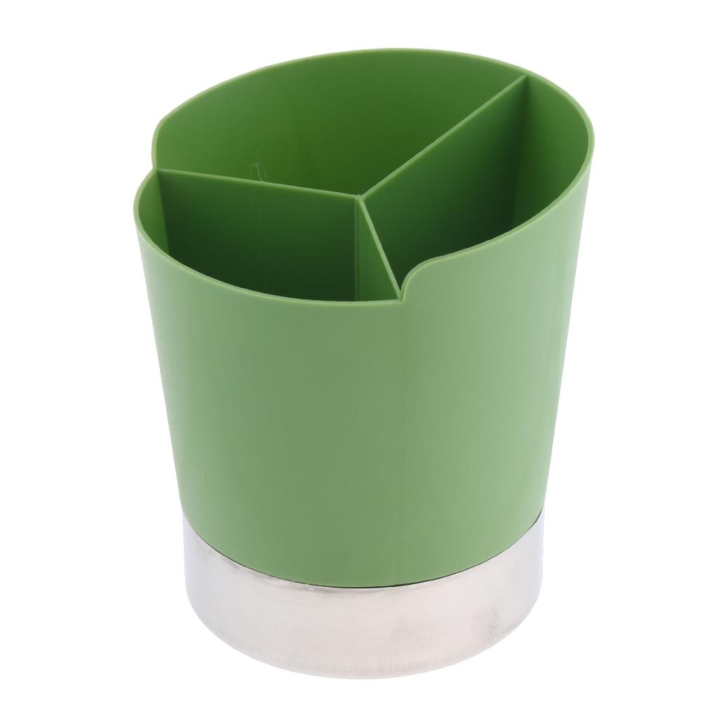 Straw Dispenser Holder 3 Compartments Plastic Straw Dispenser Green