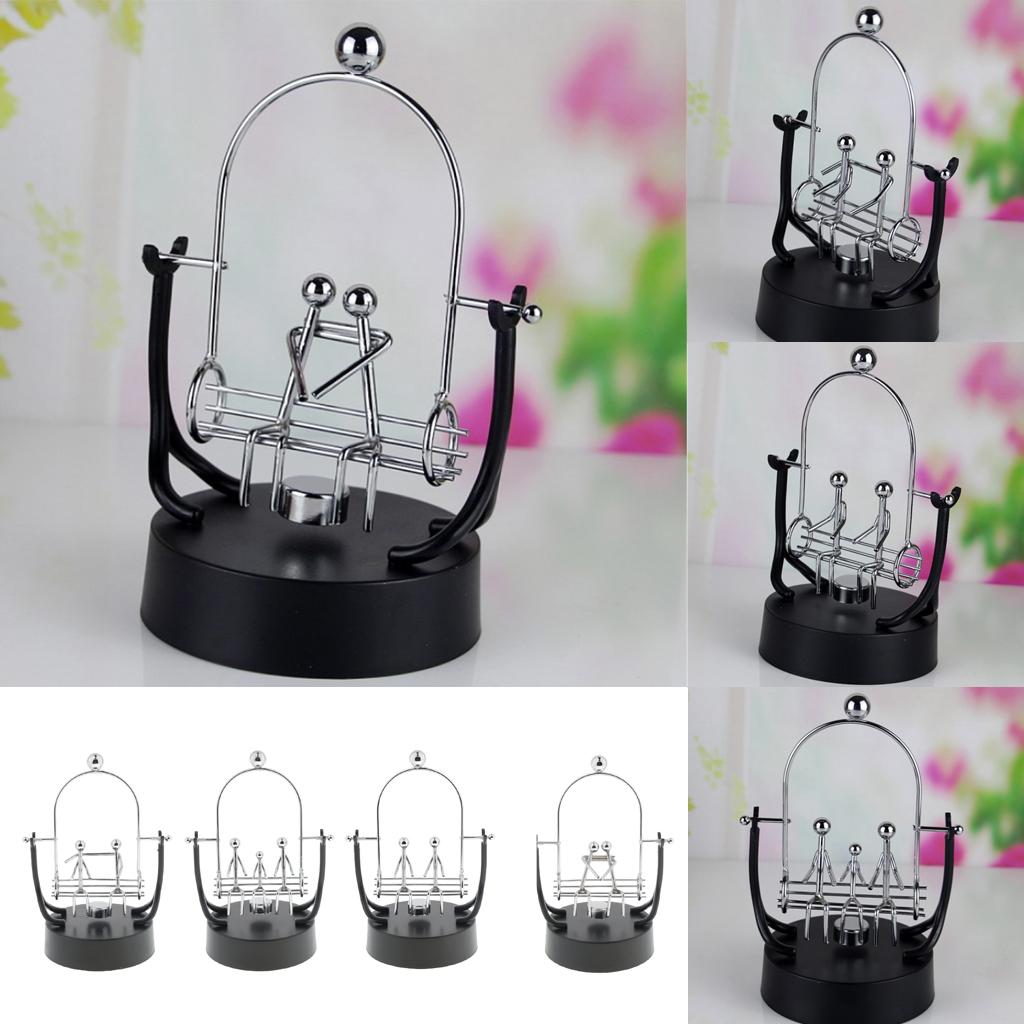 Desk Balancing Toy Swing Metal Perpetual Motion Trapeze Dynamic Instrument A