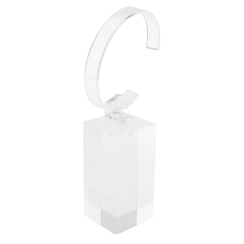 Acrylic Watch Display Stand Showcase Bracelet Display Holder 8cm Transparent