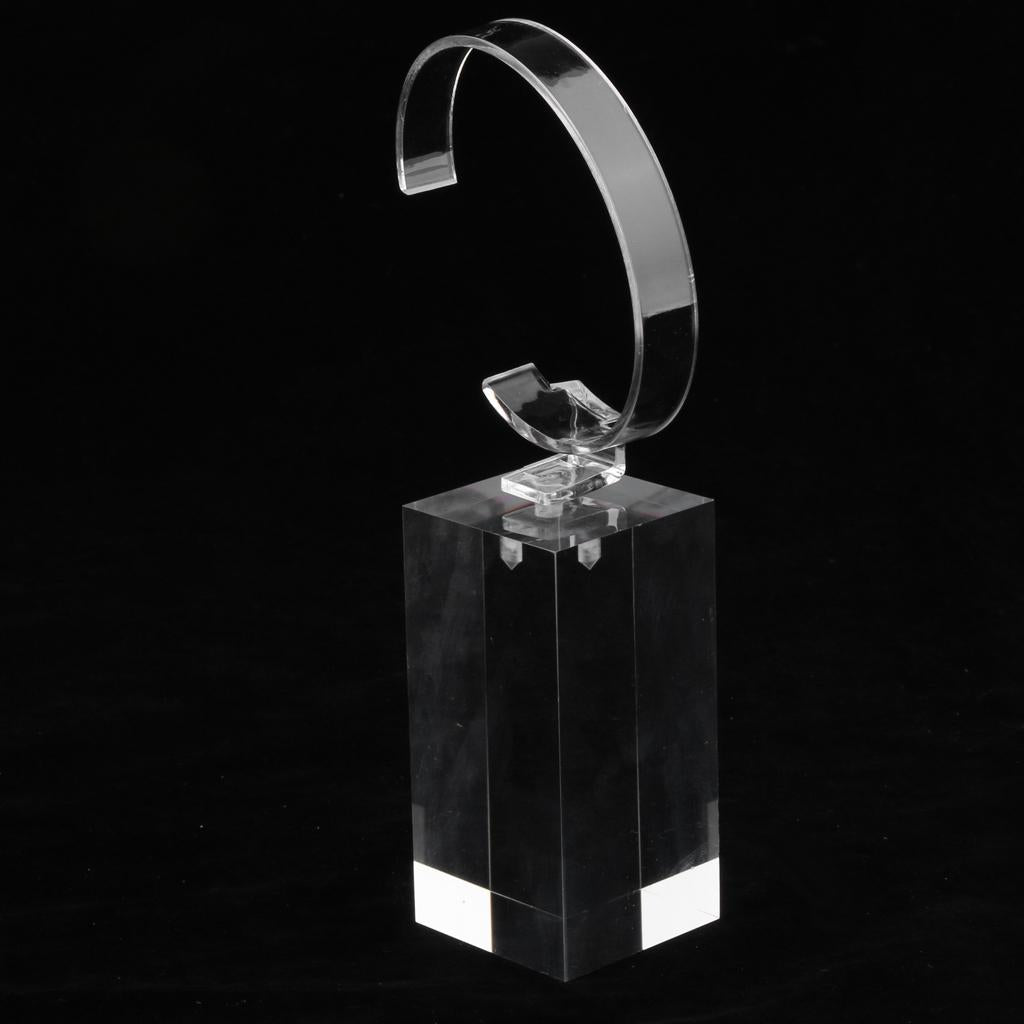 Acrylic Watch Display Stand Showcase Bracelet Display Holder 8cm Transparent