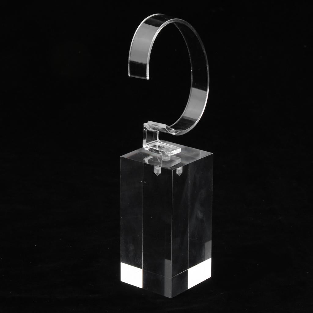 Acrylic Watch Display Stand Showcase Bracelet Display Holder 8cm Transparent