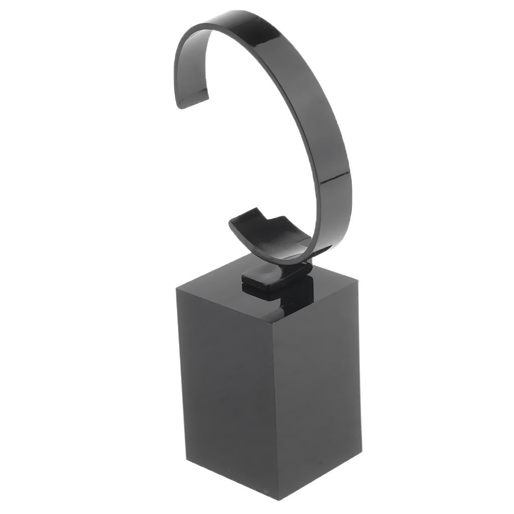 Acrylic Watch Display Stand Showcase Bracelet Display Holder 6cm Black