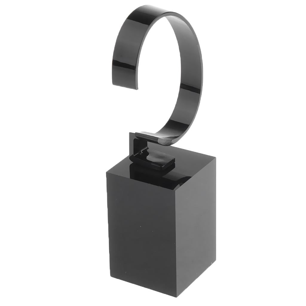 Acrylic Watch Display Stand Showcase Bracelet Display Holder 6cm Black