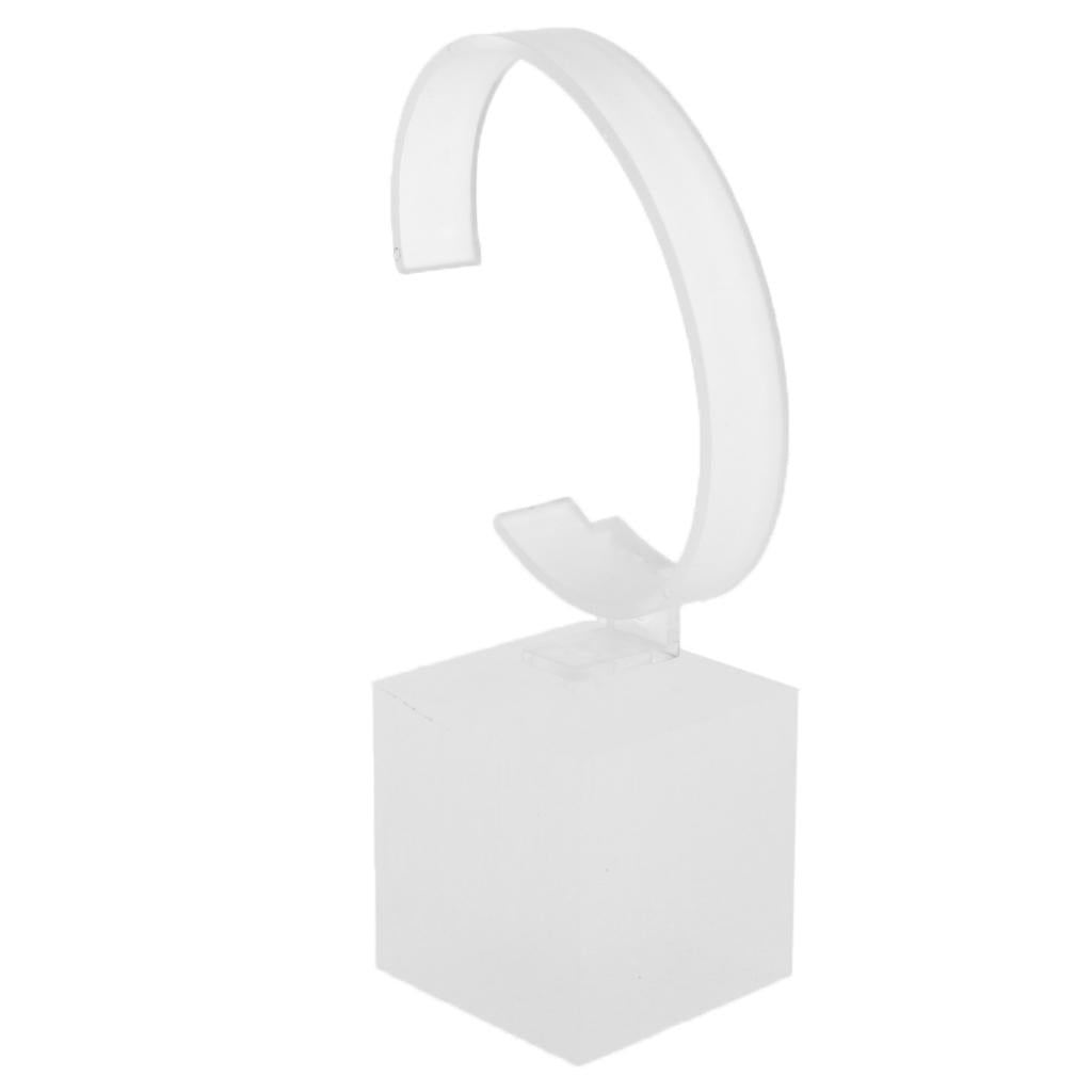 Acrylic Watch Display Stand Showcase Bracelet Display Holder 4cm White