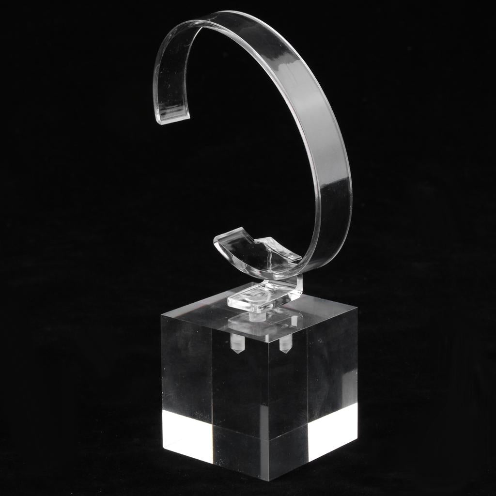 Acrylic Watch Display Stand Showcase Bracelet Display Holder 4cm Transparent