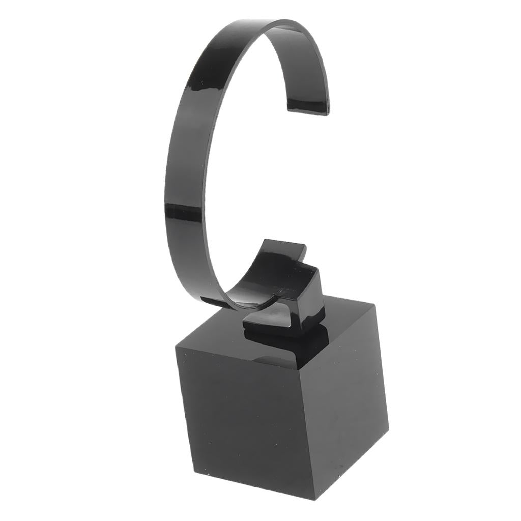 Acrylic Watch Display Stand Showcase Bracelet Display Holder 4cm Black