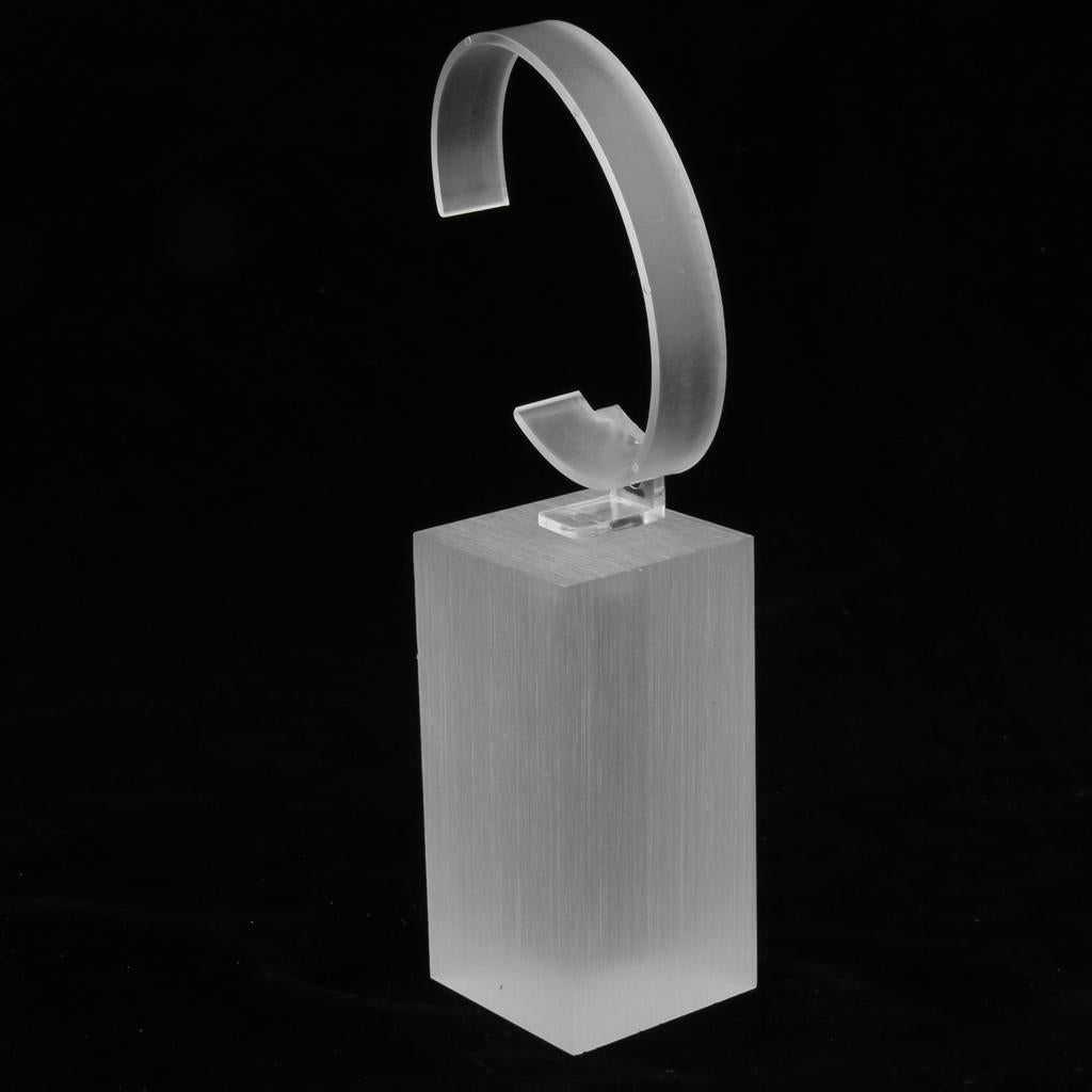 Acrylic Watch Display Stand Showcase Bracelet Display Holder 8cm White