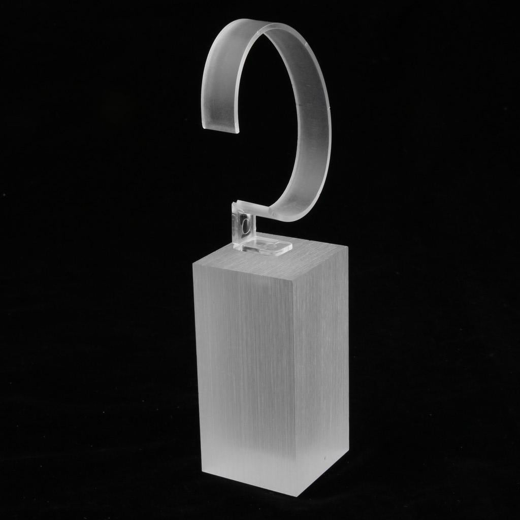 Acrylic Watch Display Stand Showcase Bracelet Display Holder 8cm White