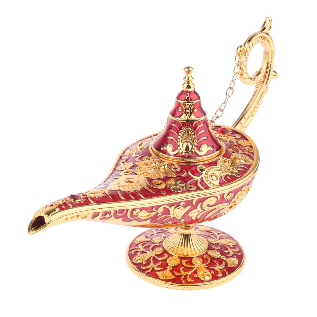 Aladdin Lamp Decor OiL Lamp Decoration Retro Oil Lamp Decoration Red