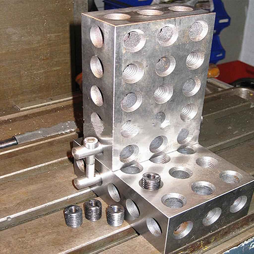 Pair 1-2-3 Block Set 0.0002 inch Precision Matched Milling Machinist 23 Holes