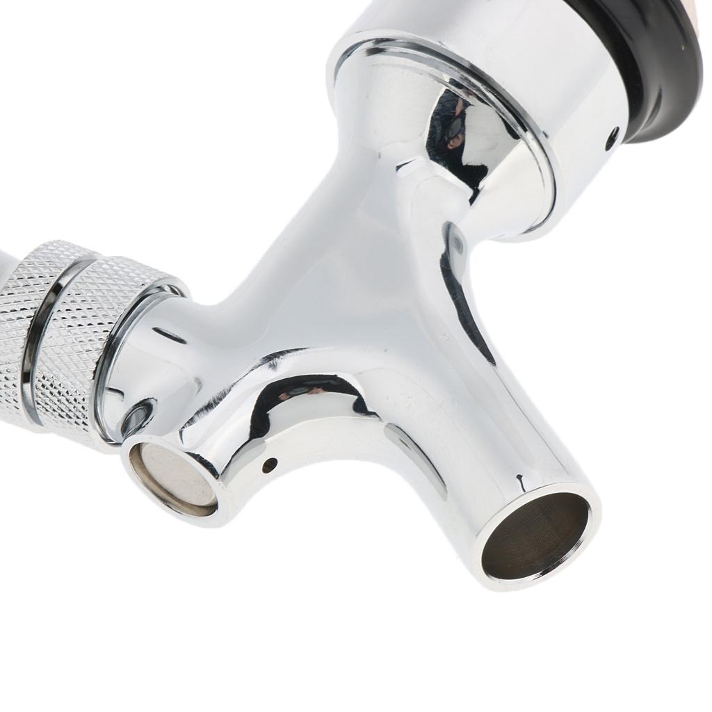 Solid Stainless Steel Draft Beer Faucet Polished Beer Faucet for Kegerator (G5/8)